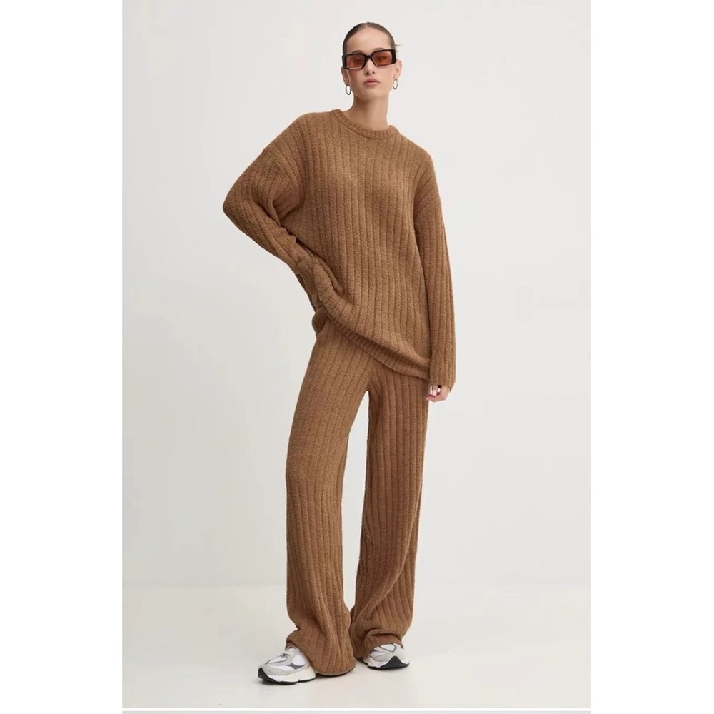 UGG Riz Top Rib and Pant Set Women XS Chestnut NWT